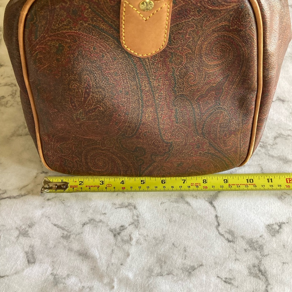 ETRO Milano Burgundy Maroon paisley vintage Duffel Bag - Picture 10 of 14